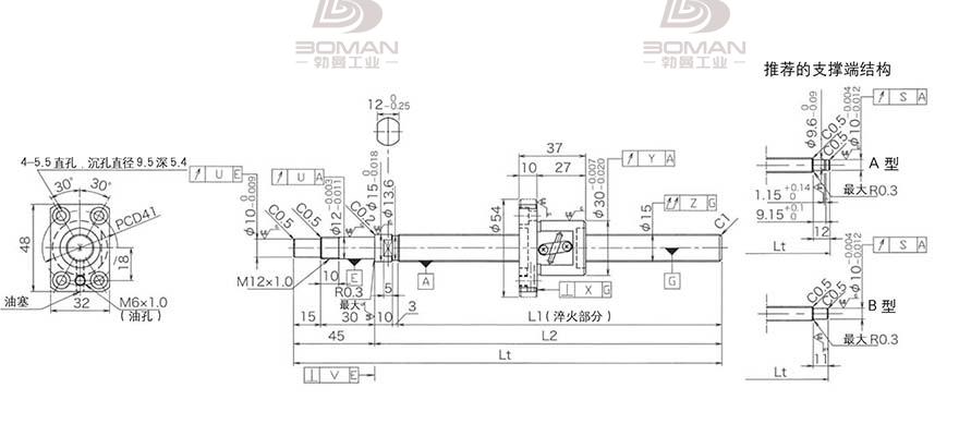 KURODA GP1502DS-BAPR-0600B-C3S 黑田精工滚珠丝杠代理
