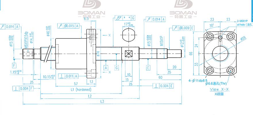 TBI XSVR02010B1DGC5-499-P1 tbi丝杆型号与精度说明